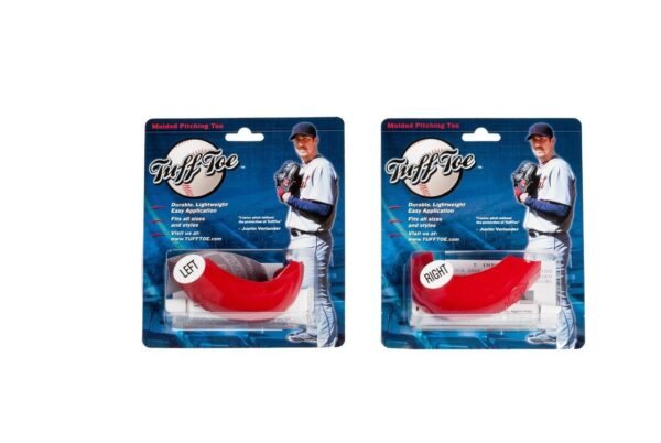 Pitcher cleat guard protectors red